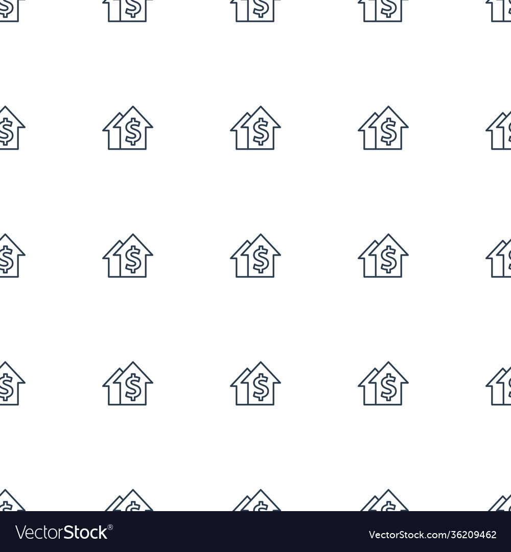 Dolar growth icon pattern seamless white