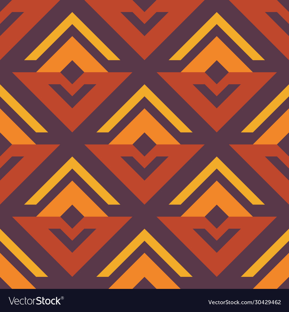 Geometric seamless retro pattern abstract sprout
