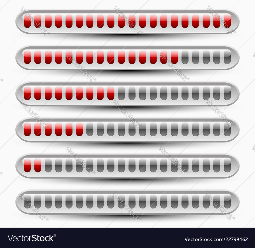 Loading or measuring bars interface elements vector image Loading or measuring bars interface elements