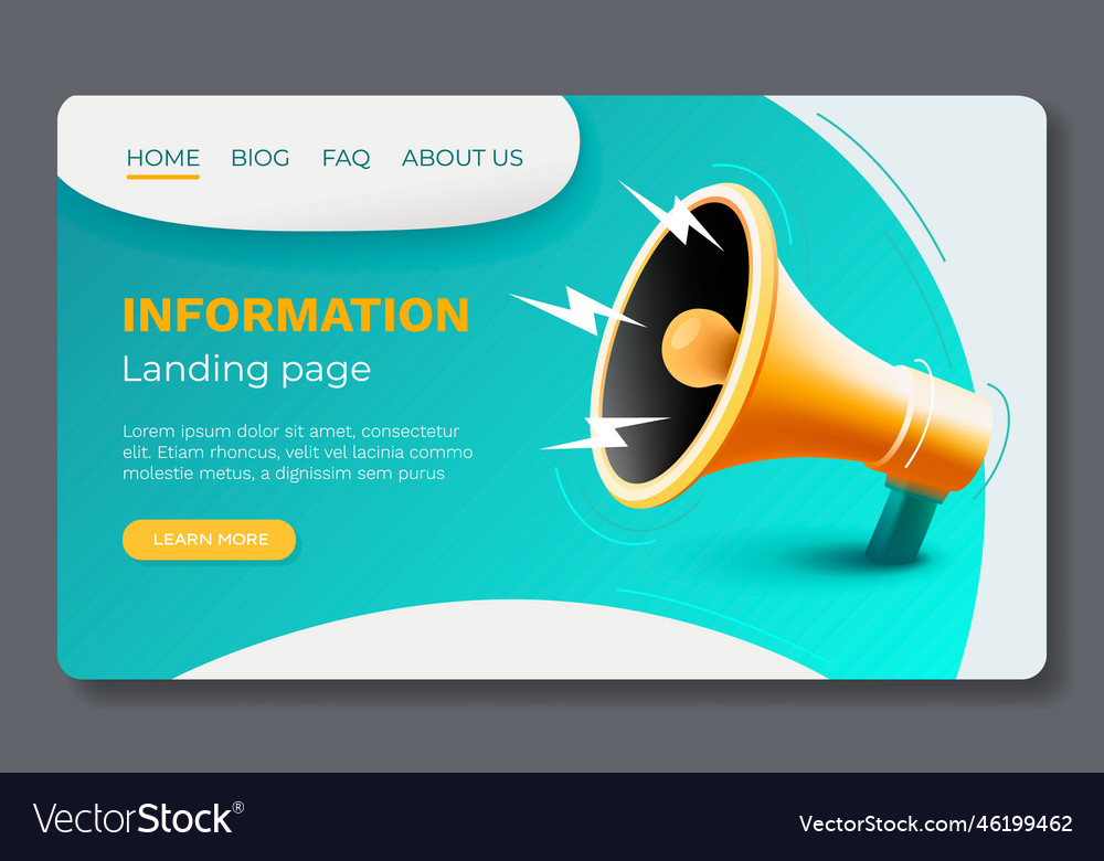 Megaphone landing page banner information