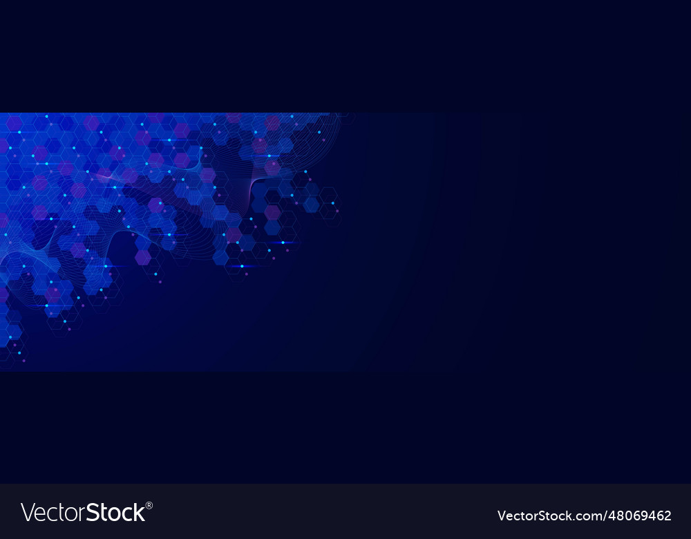 Modern technology with hexagon pattern vector image Modern technology with hexagon pattern