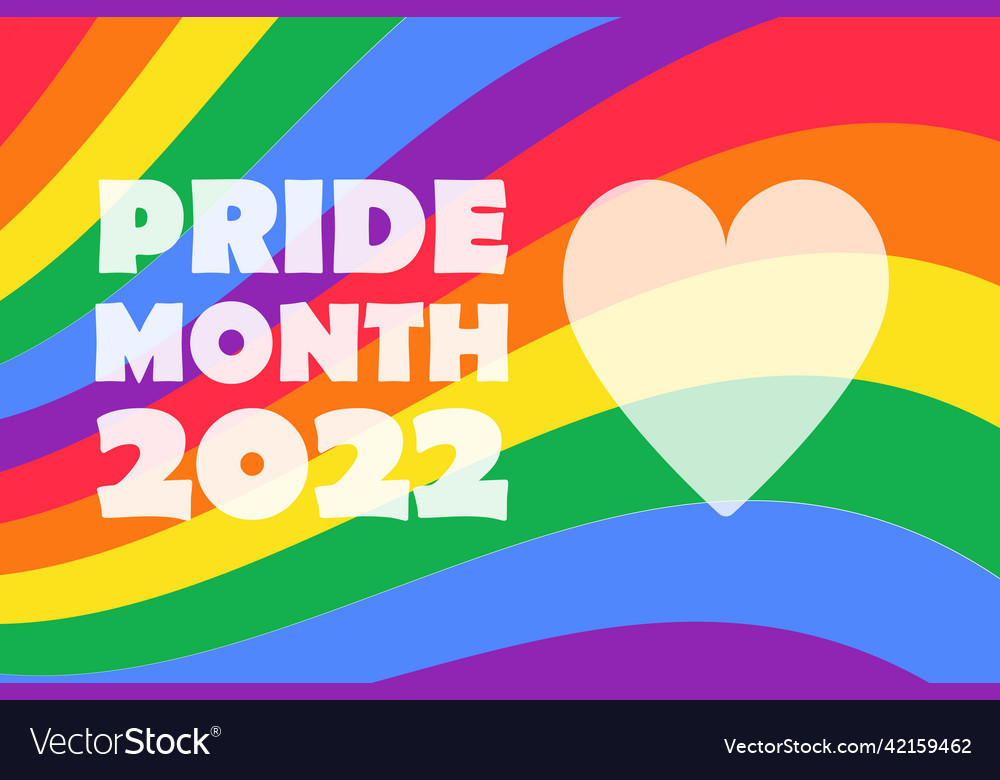 Pride month 2022 - horizontal banner template Vector Image