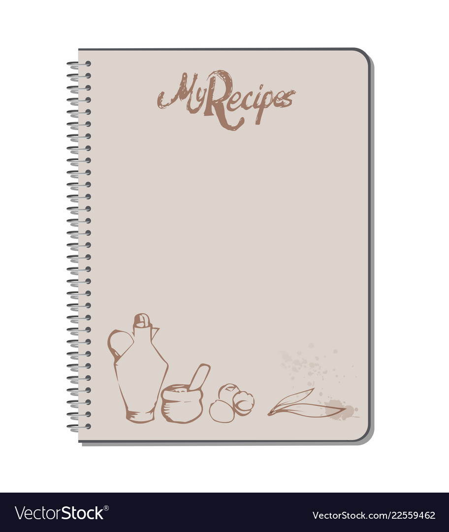 Rustic Recipe Notebook with Olive Elements