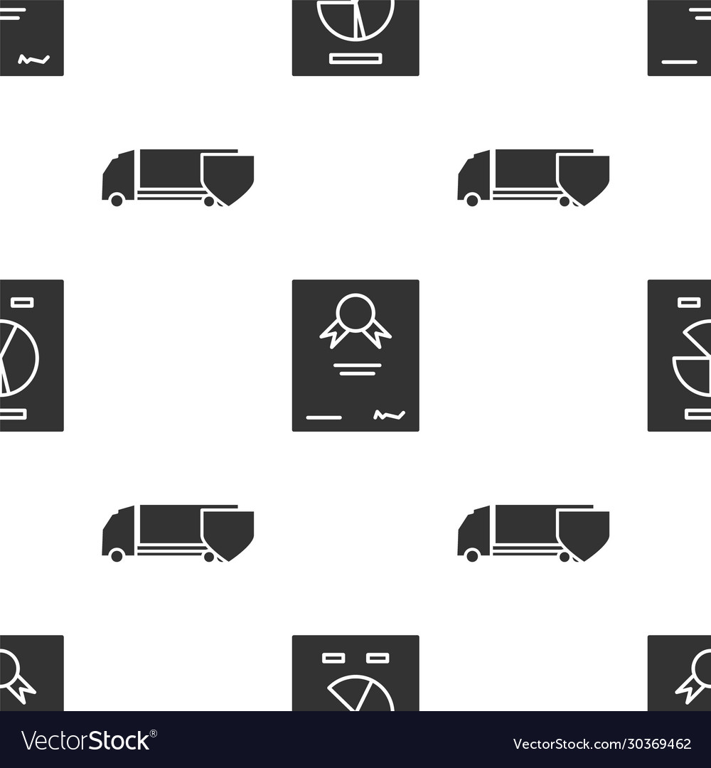 Set document with graph chart certificate Vector Image Set document with graph chart certificate