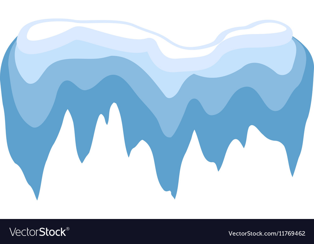 Set von isolierten Schneekappen verschneite Elemente im Winter