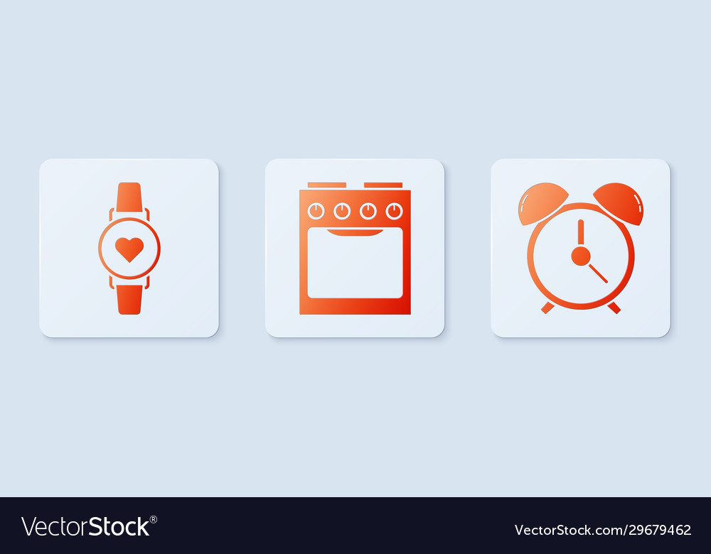 Set oven smart watch showing heart beat rate