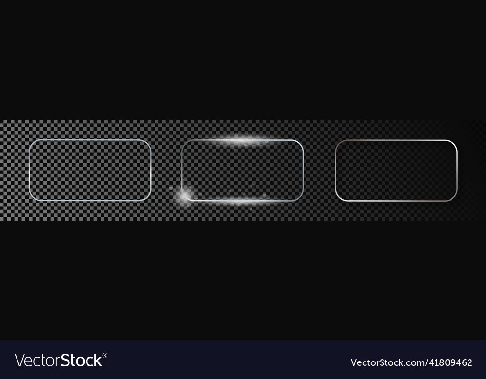 Silver glowing rounded rectangular frame Vector Image Silver glowing rounded rectangular frame