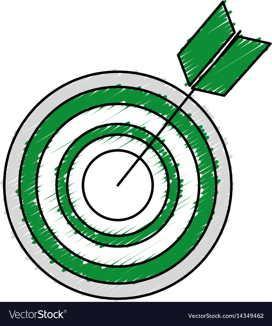 Target with arrow isolated icon