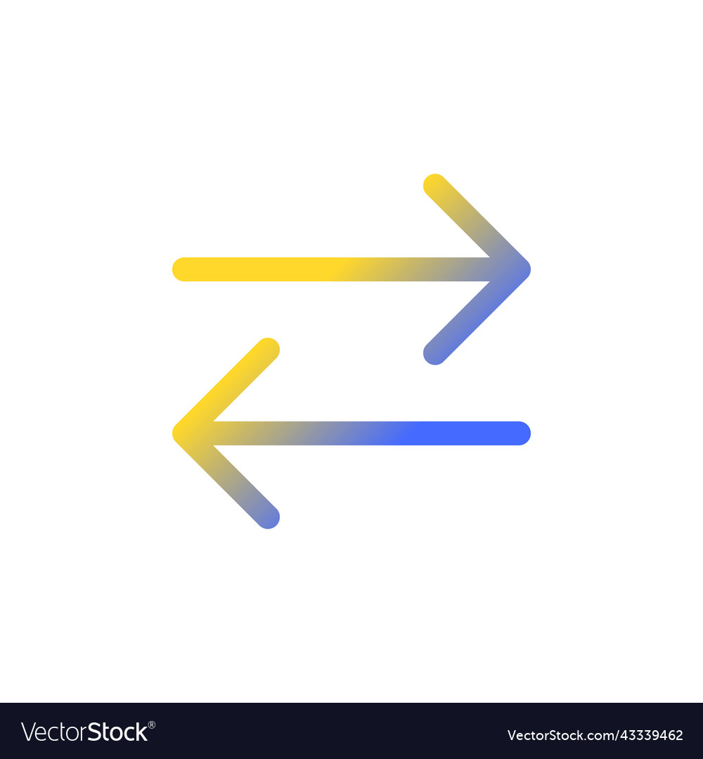 Zwei Pfeile Pixel perfekte Steigung linear ui Symbol vector image Zwei Pfeile Pixel perfekte Steigung linear ui Symbol