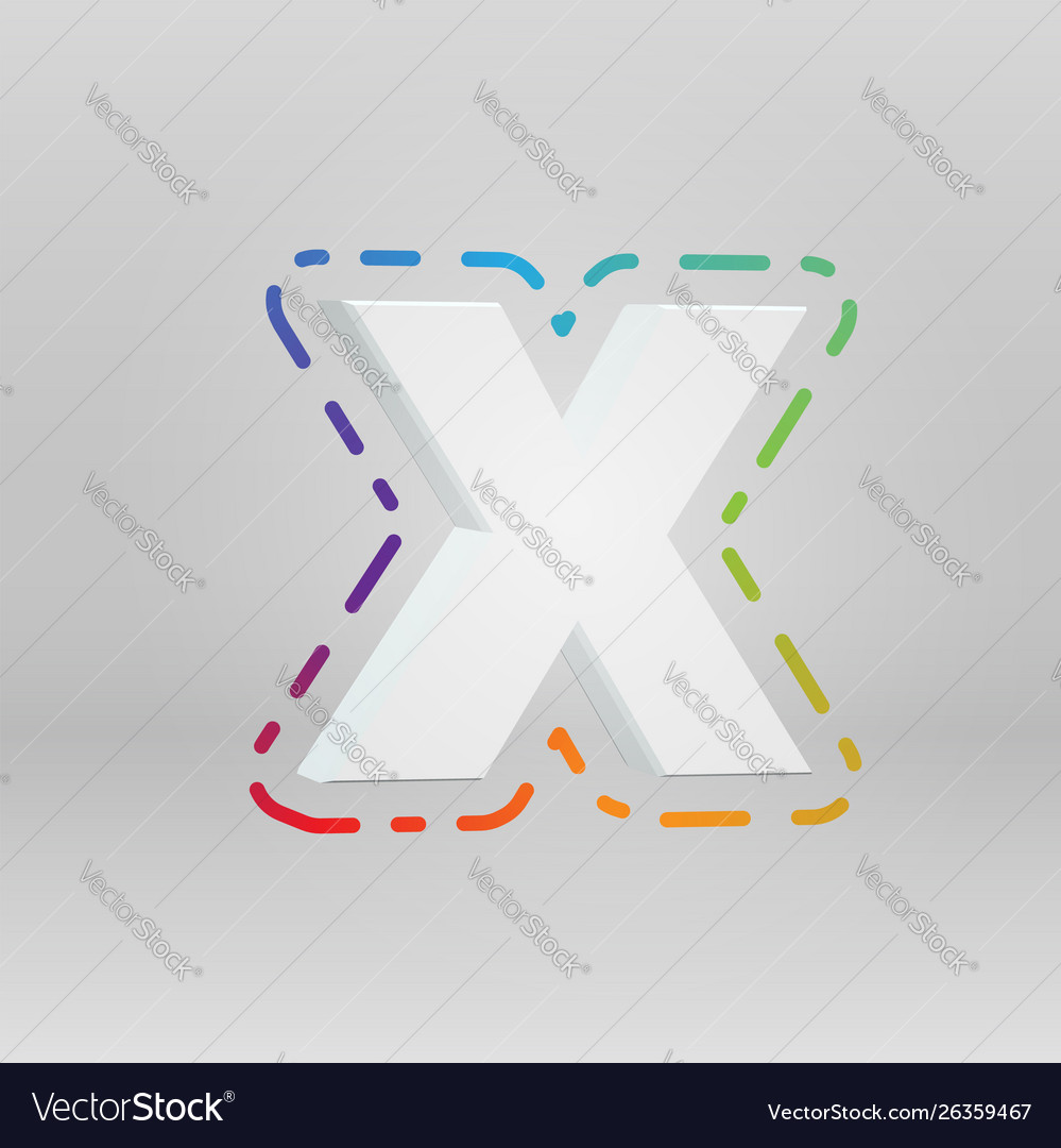 3d character from a fontset with colorful vector image 3d character from a fontset with colorful
