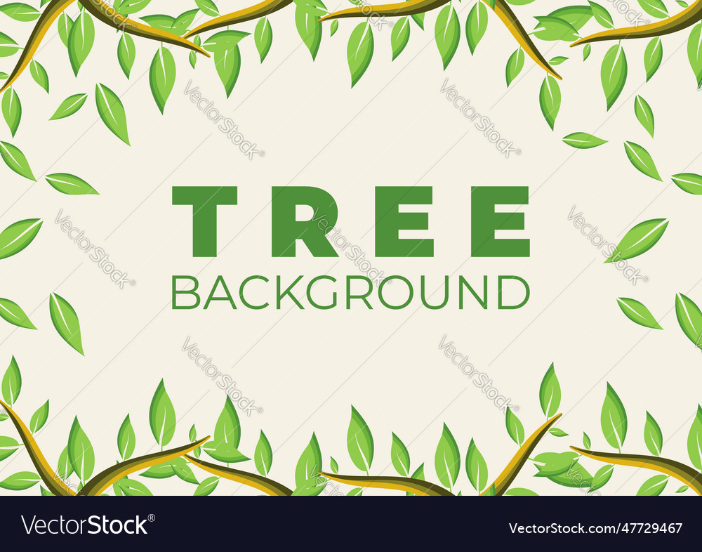 Background of trees and leaves with the addition Vector Image Background of trees and leaves with the addition