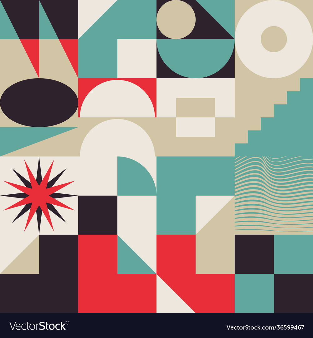Deconstructed abstract pattern design vector image Deconstructed abstract pattern design