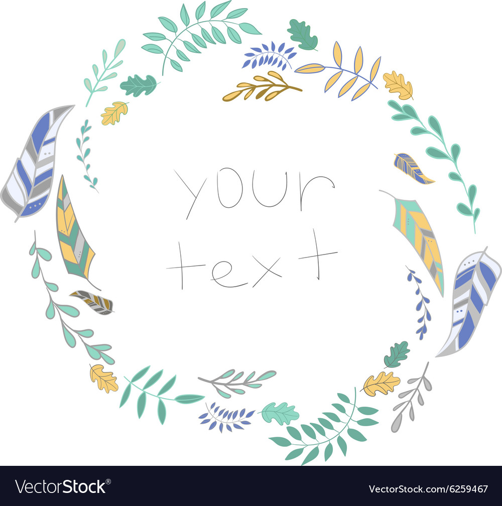 Frame leaves with text