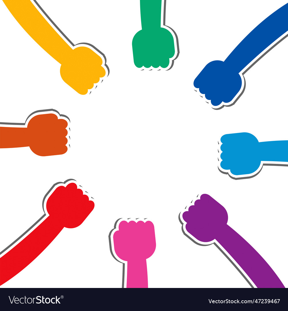 Hands connecting conceptgroup of holding handle Vector Image