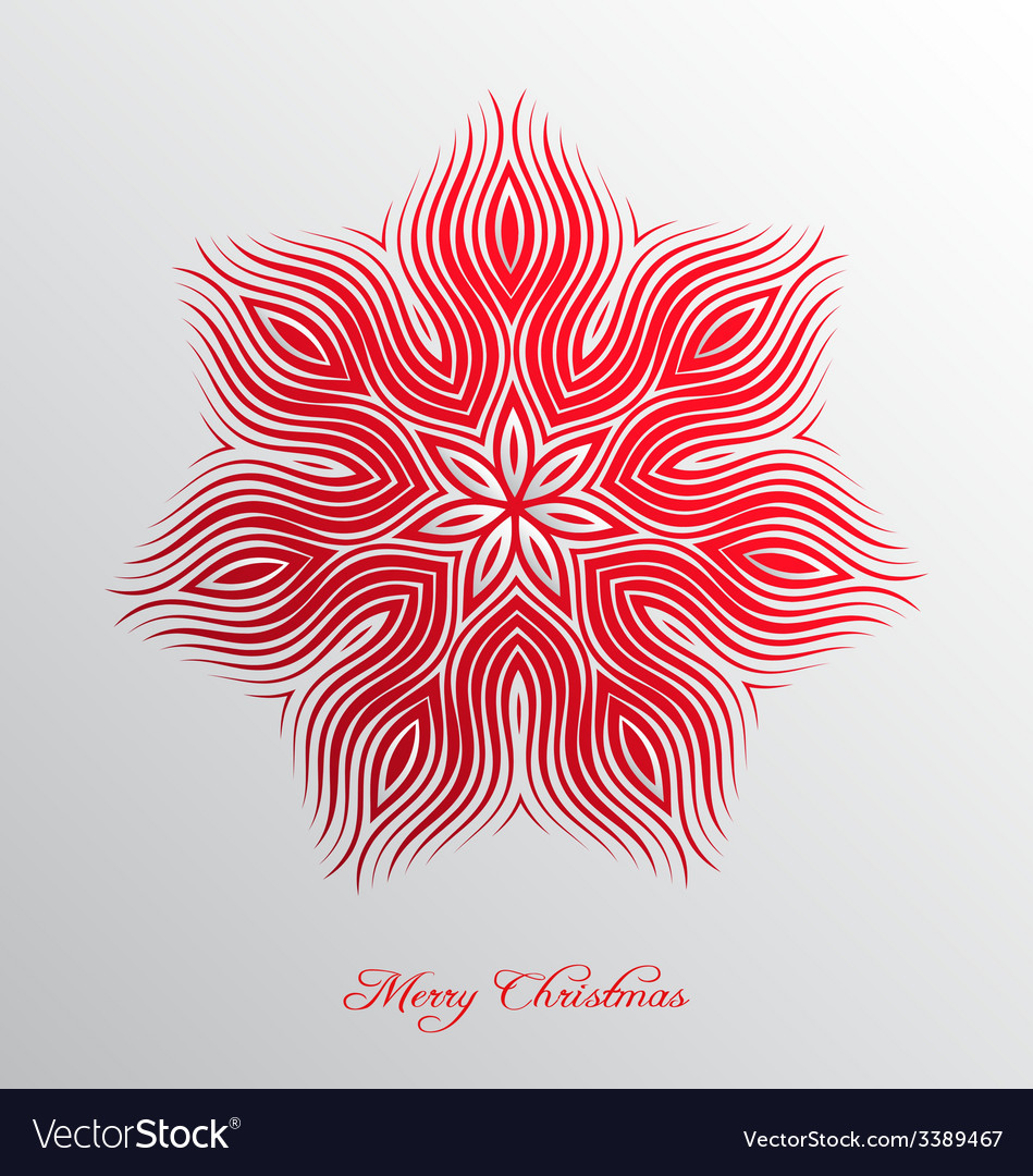 Nice christmas background with abstract snowflake