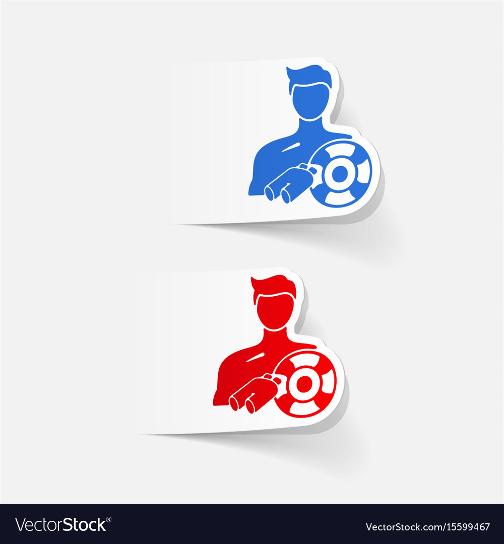 Realistic design element lifeguard