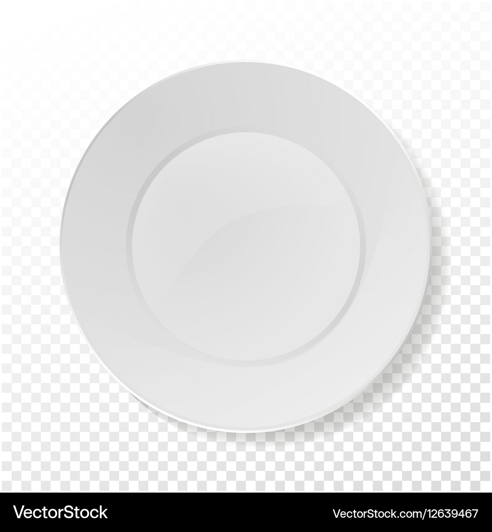 Download Realistic Plate Closeup Porcelain Mock Up Vector Image