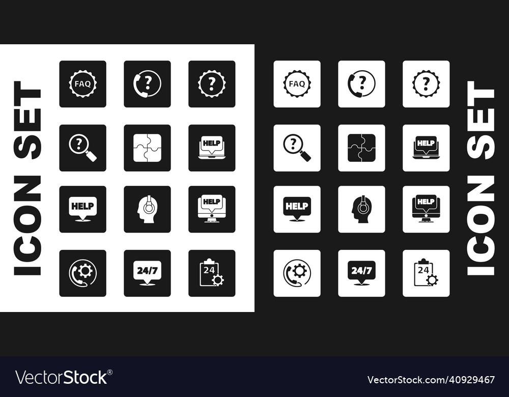 Set question mark piece of puzzle unknown search Vector Image Set question mark piece of puzzle unknown search