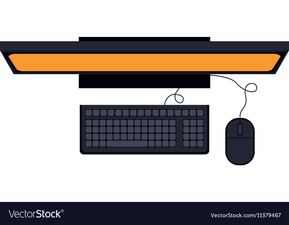 Tech computer desk with keyboard and mice