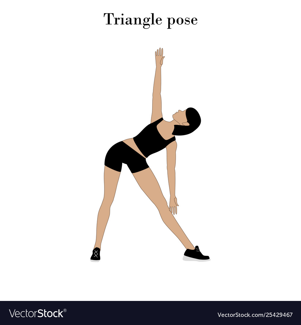 Triangle pose exercise