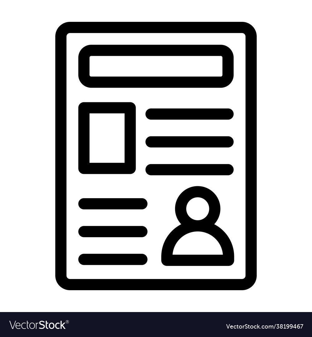 User biodata Royalty Free Vector Image - VectorStock