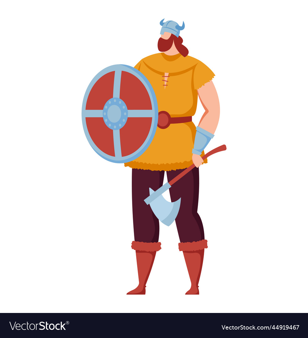 Viking scandinavian medieval ancient warrior Vector Image