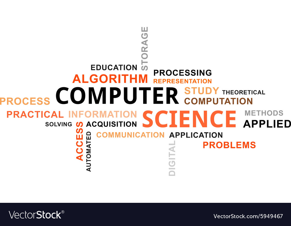 Word cloud computer science Royalty Free Vector Image