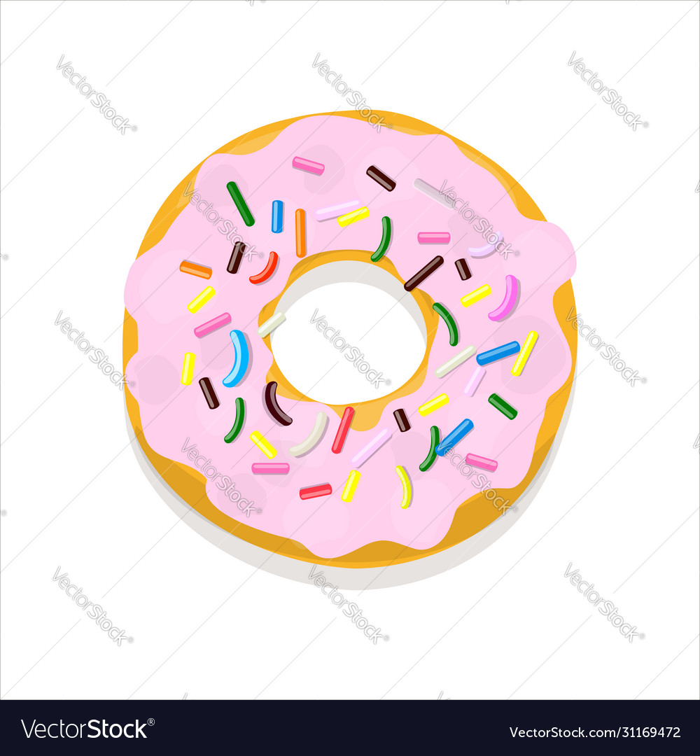 A donut in pink glaze