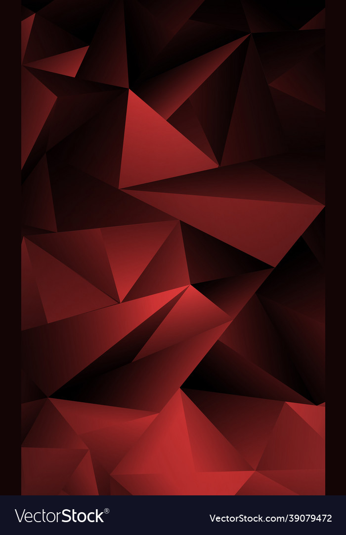 Abstract black and red gradient triangles