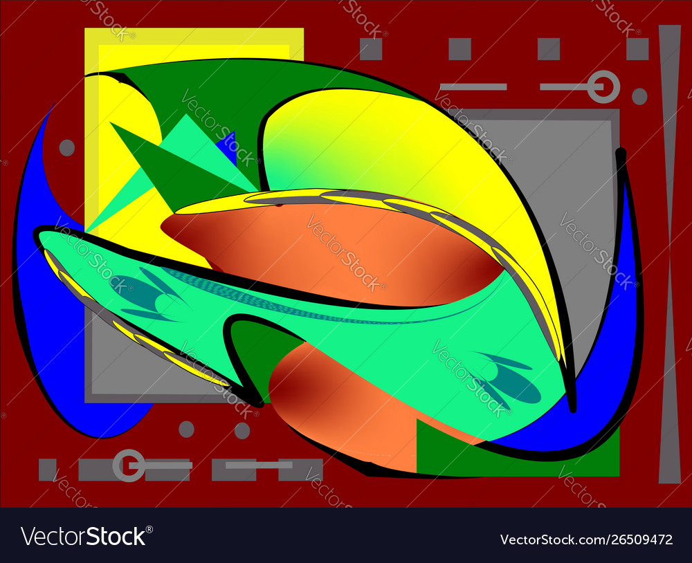 Abstract colorful backgroundfancy curved shapes