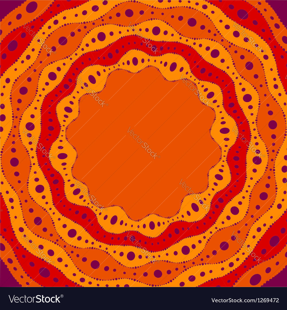 Circular pattern with waves and dots