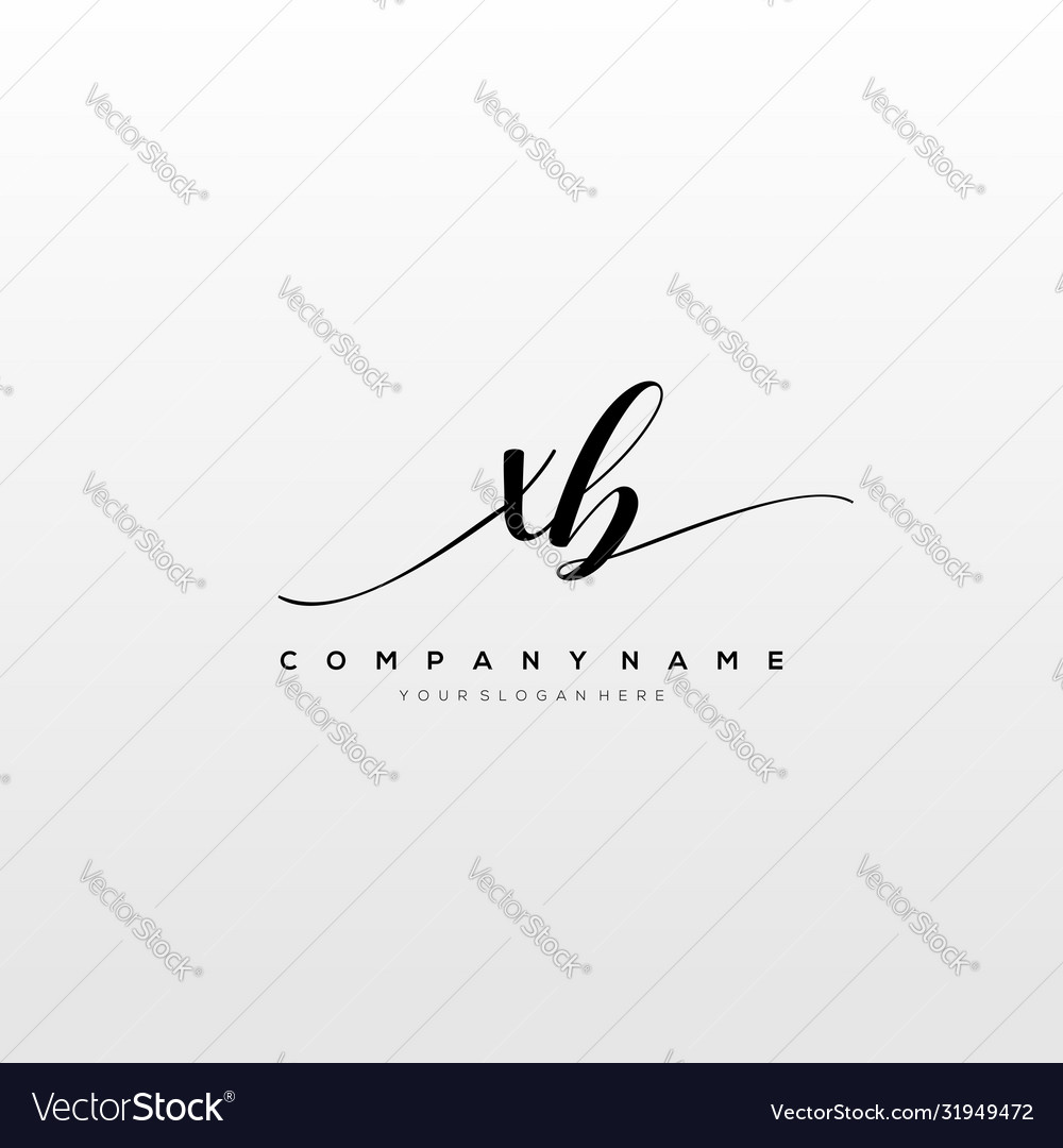 Initial letter handwriting logo hand drawn