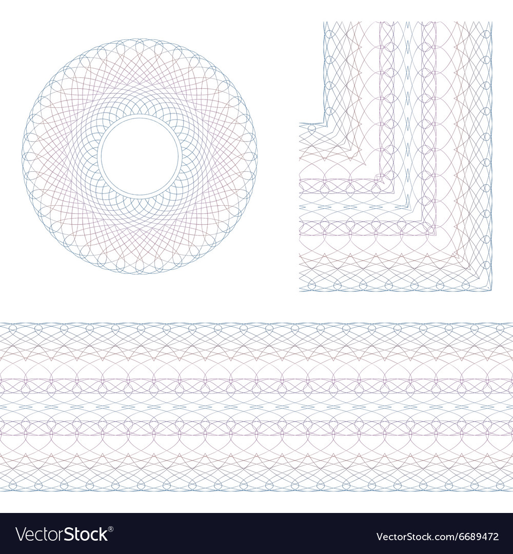 Intricate Rosette Border Pattern