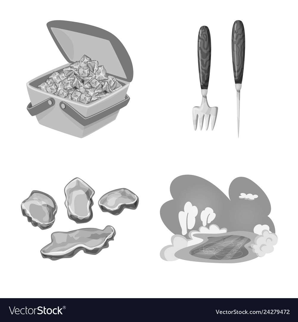 Isolated object of square and purity symbol set vector image Isolated object of square and purity symbol set