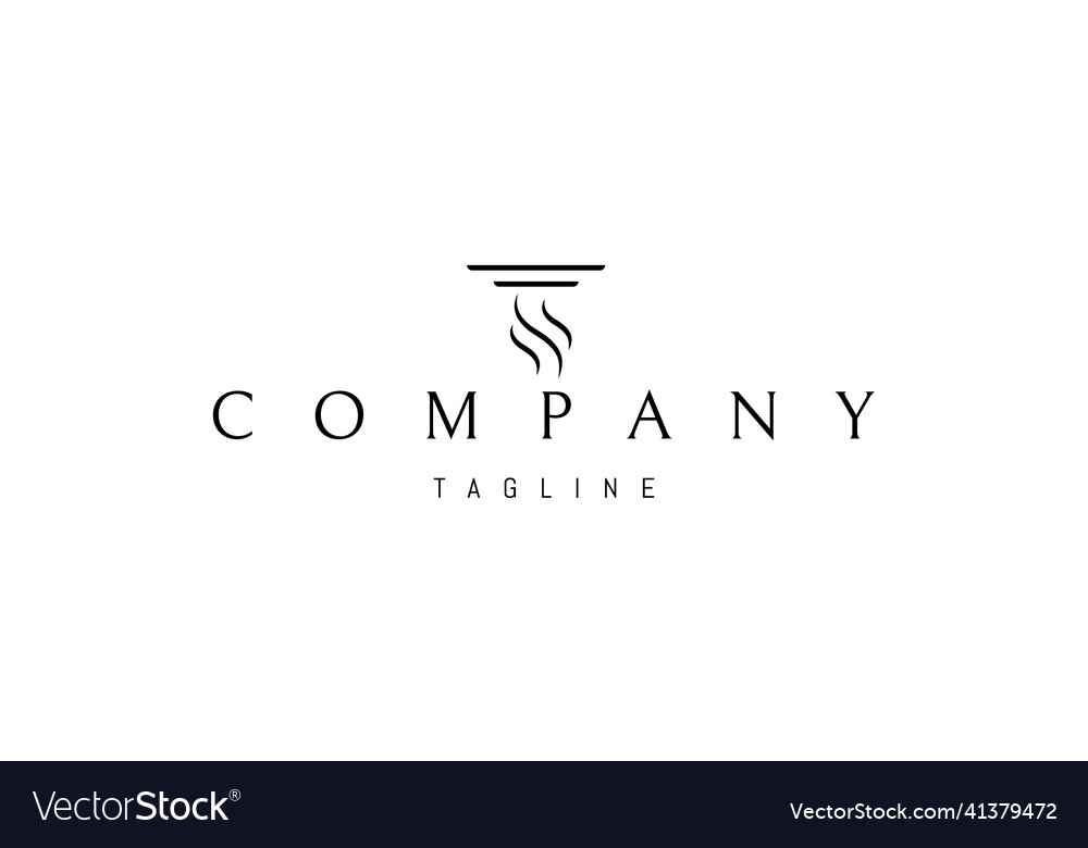 Logo on which an abstract image of a column vector image Logo on which an abstract image of a column