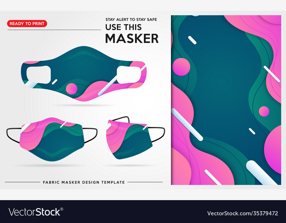 Moderne Schutzmaske Design Vorlage vector image Moderne Schutzmaske Design Vorlage