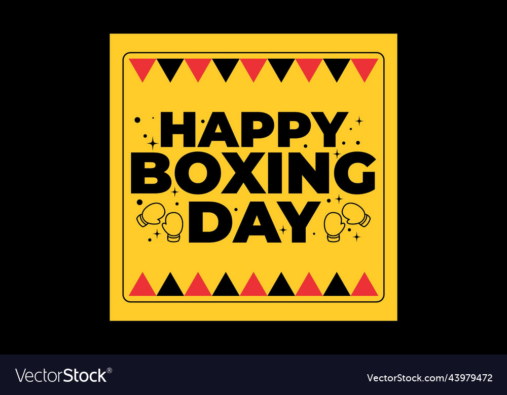 Square banner design of boxing day Royalty Free Vector Image