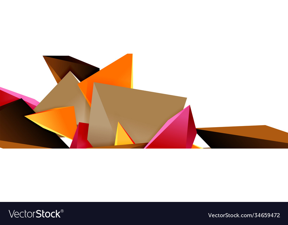 Triangle mosaic abstract background 3d triangular Vector Image Triangle mosaic abstract background 3d triangular