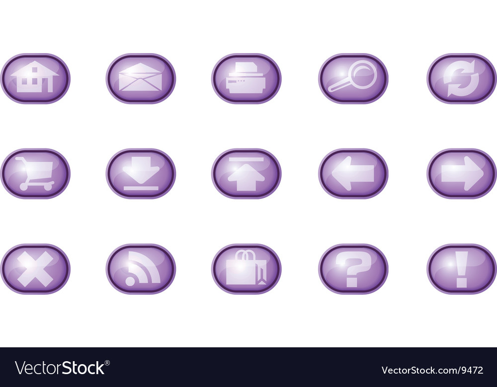 Web Icons A Purple Royalty Free Vector Image - Vectorstock