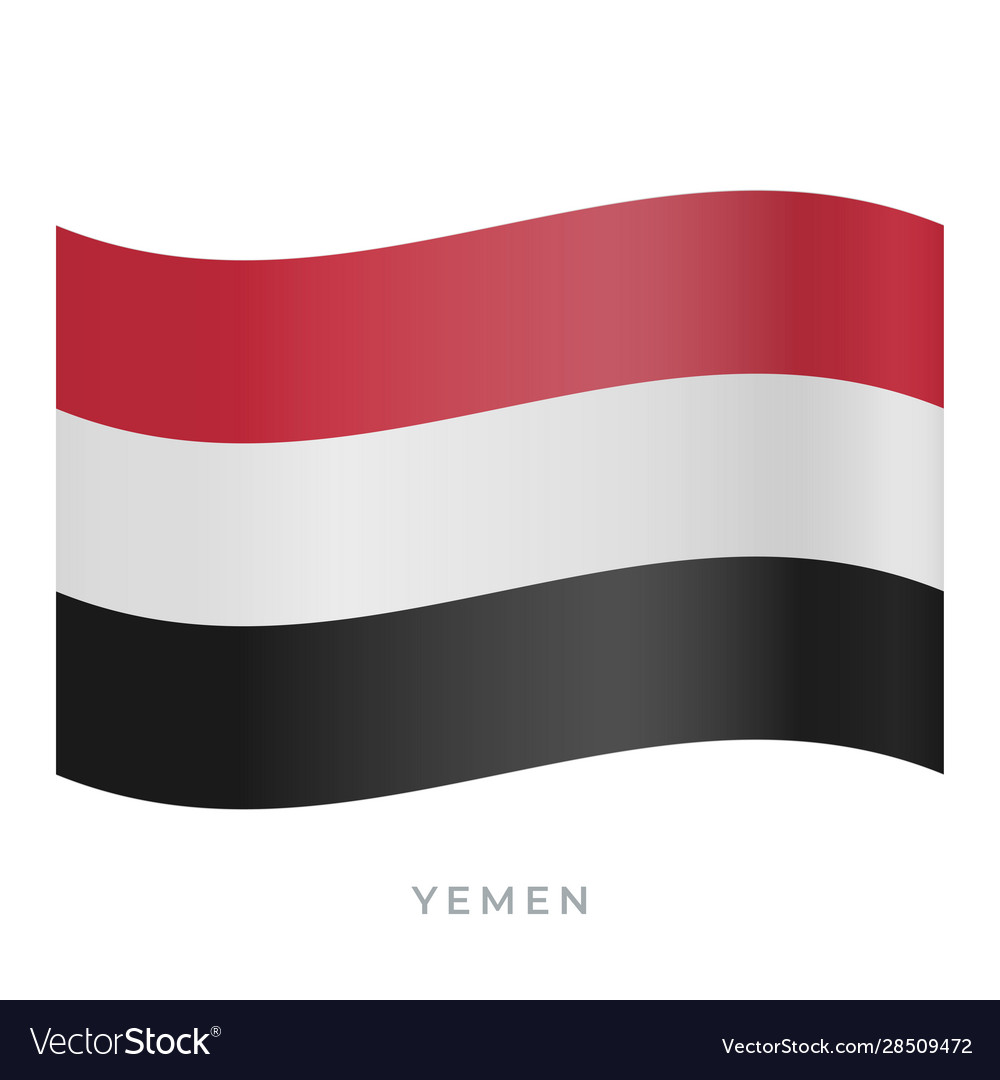 Yemen waving flag icon Royalty Free Vector Image