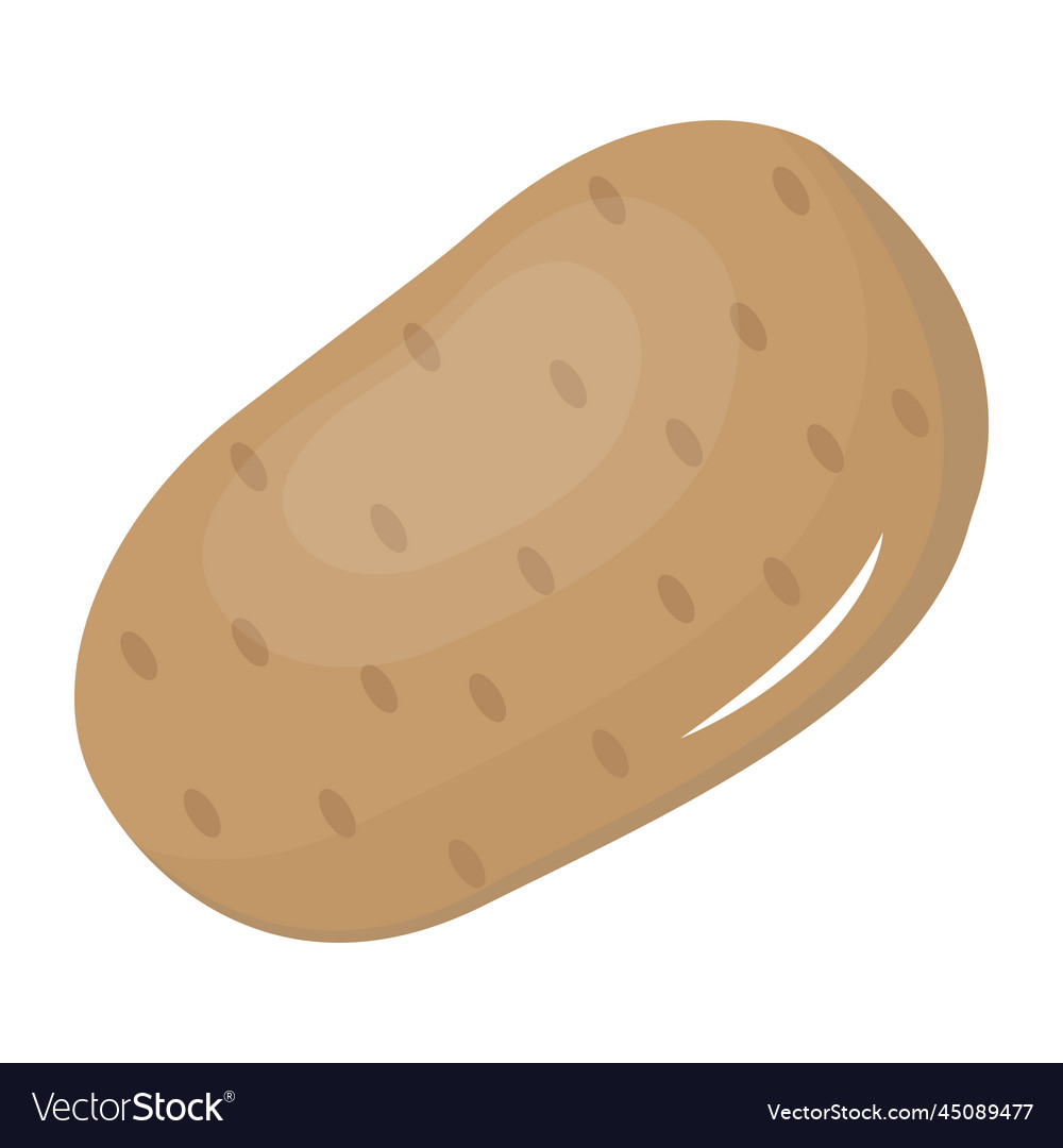 An icon of potato flat