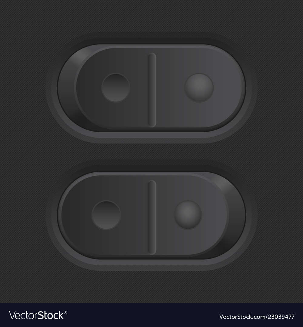 Black switch 3d push buttons