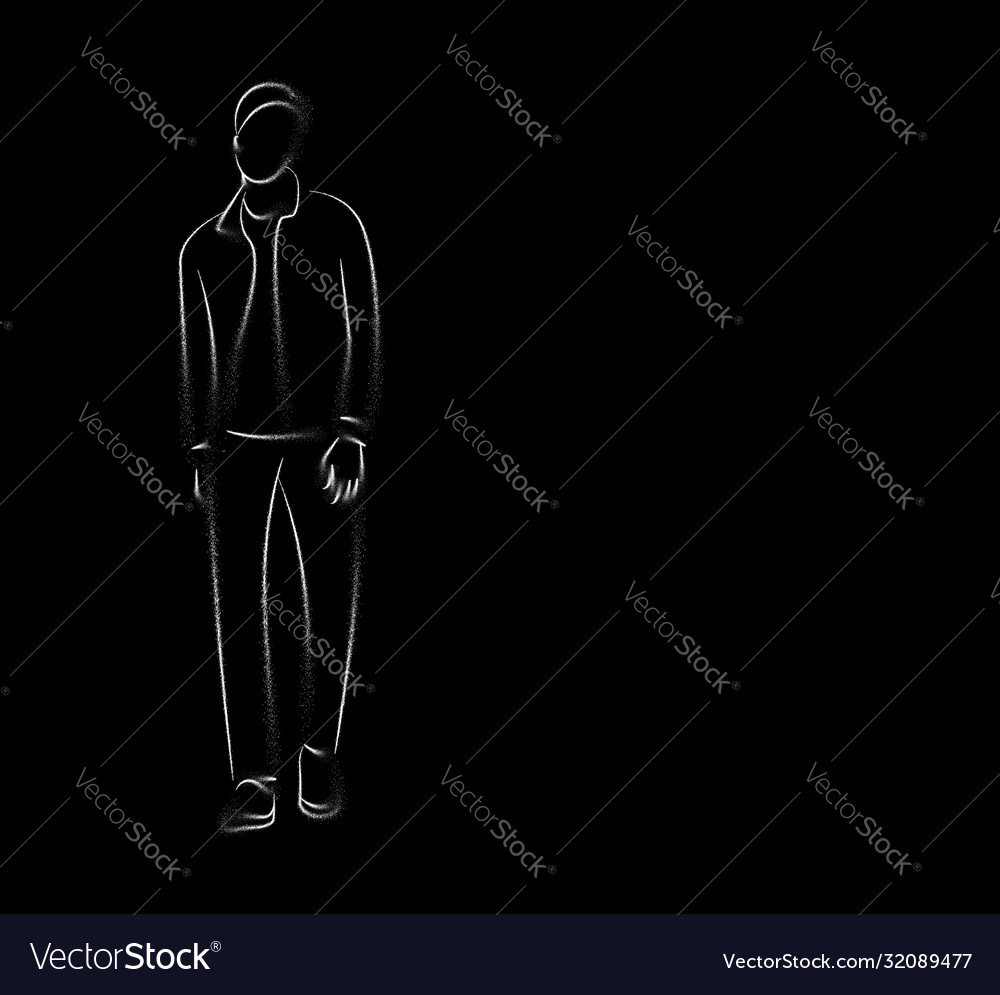 Businessman working character design flat line