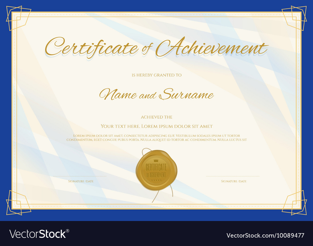 Certificate template in modern theme Royalty Free Vector