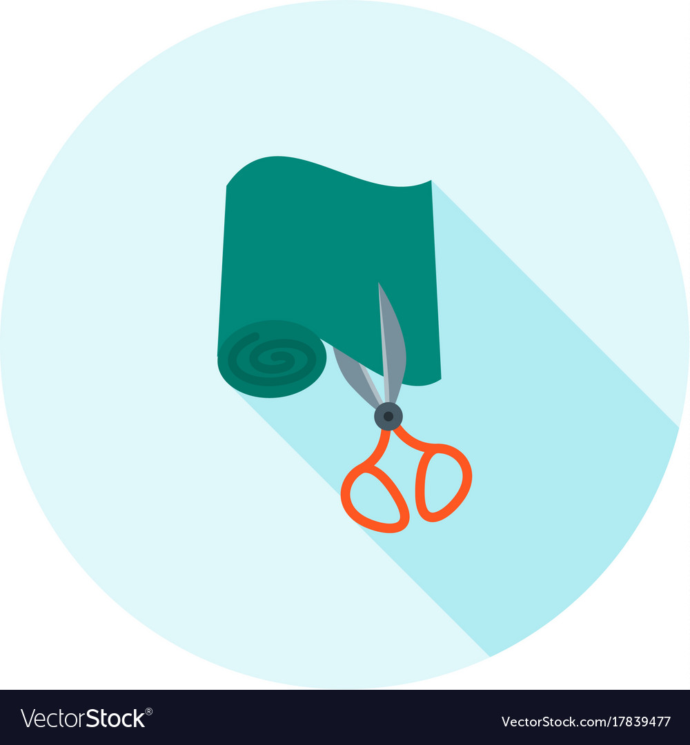 Cutting cloth Royalty Free Vector Image - VectorStock