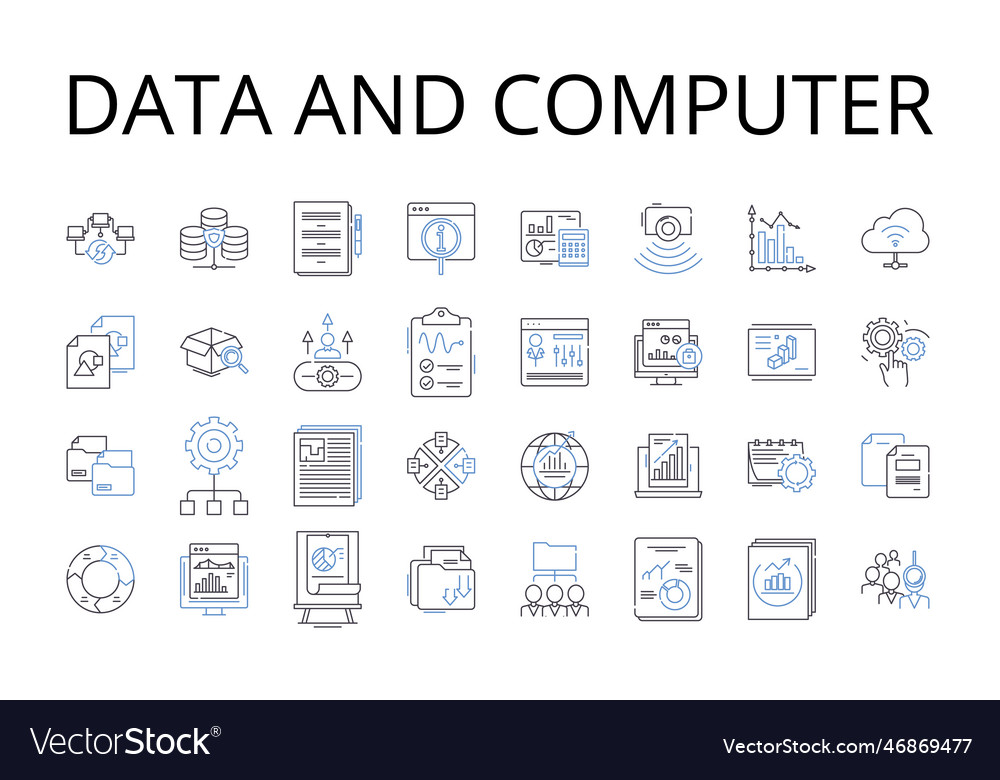 Data & Computer Line Icons