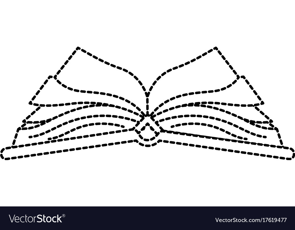 Dotted Form Notebook Objekt offen mit Papieren