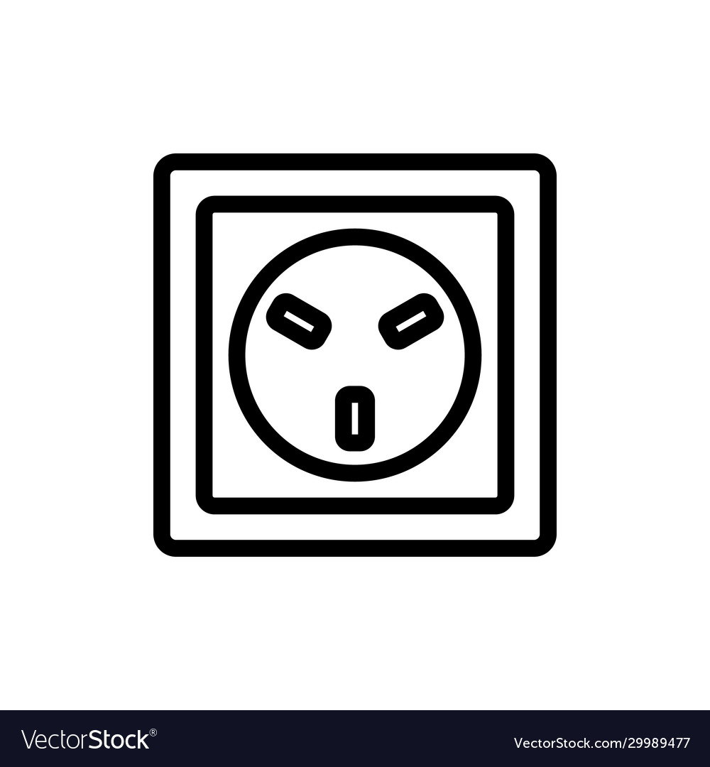 Electric socket connector icon isolated Royalty Free Vector