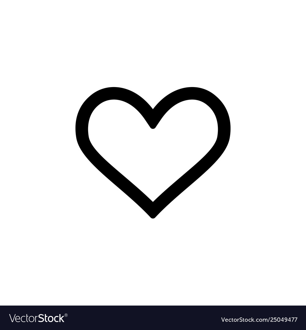 Heart icon for simple flat style ui design