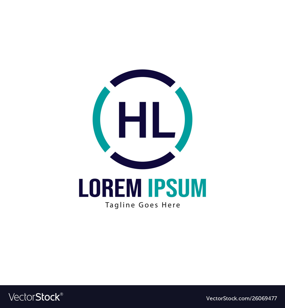 Original hl Logovorlage mit modernem Rahmen